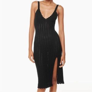 Aritzia Wilfred Evie Crochet Midi Dress